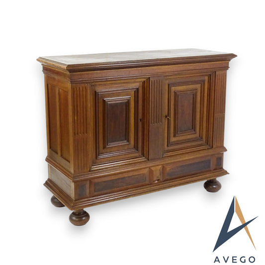 Large Antique Victorian Walnut Sideboard / Cupboard