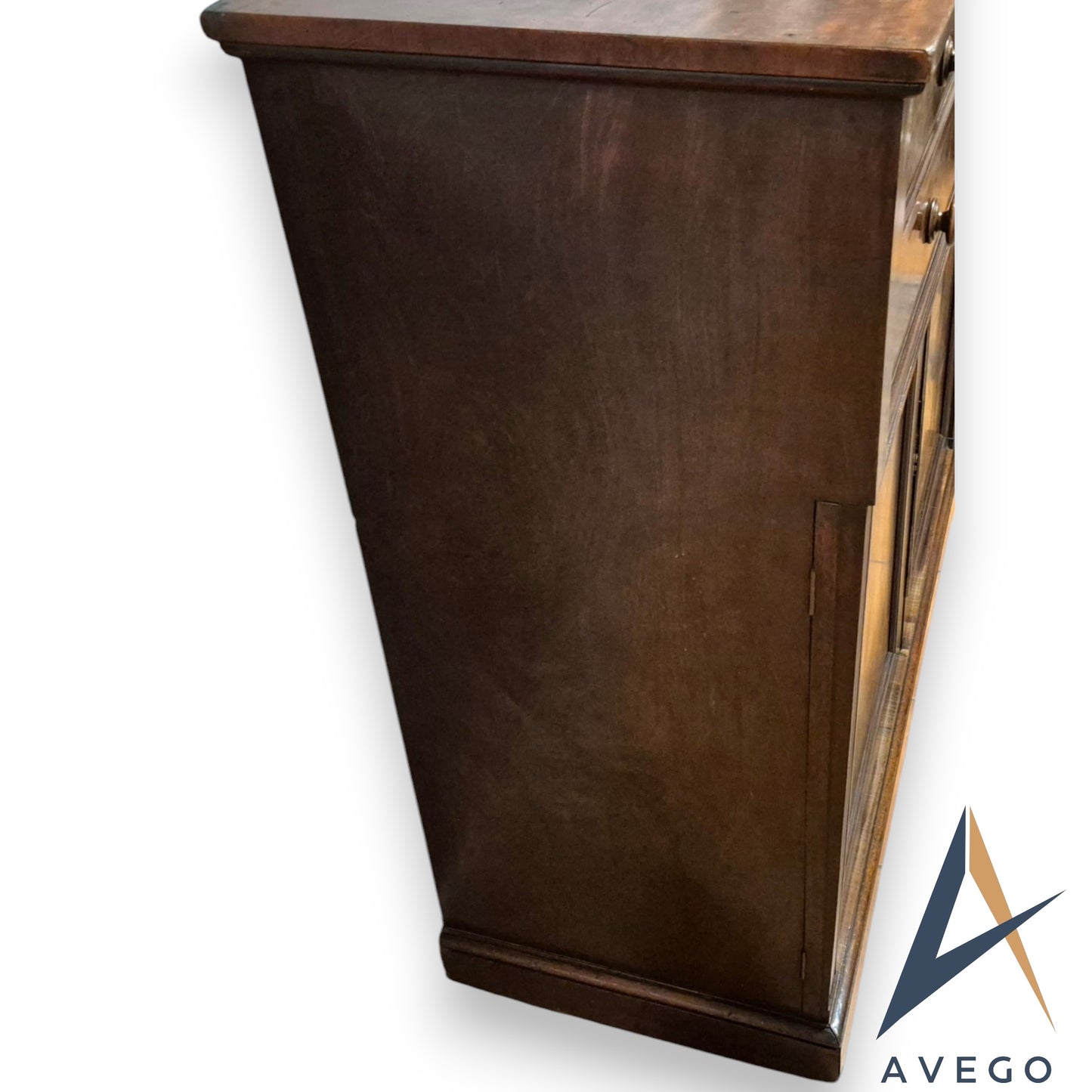 Antique Flame Mahogany George VI Linen Cupboard