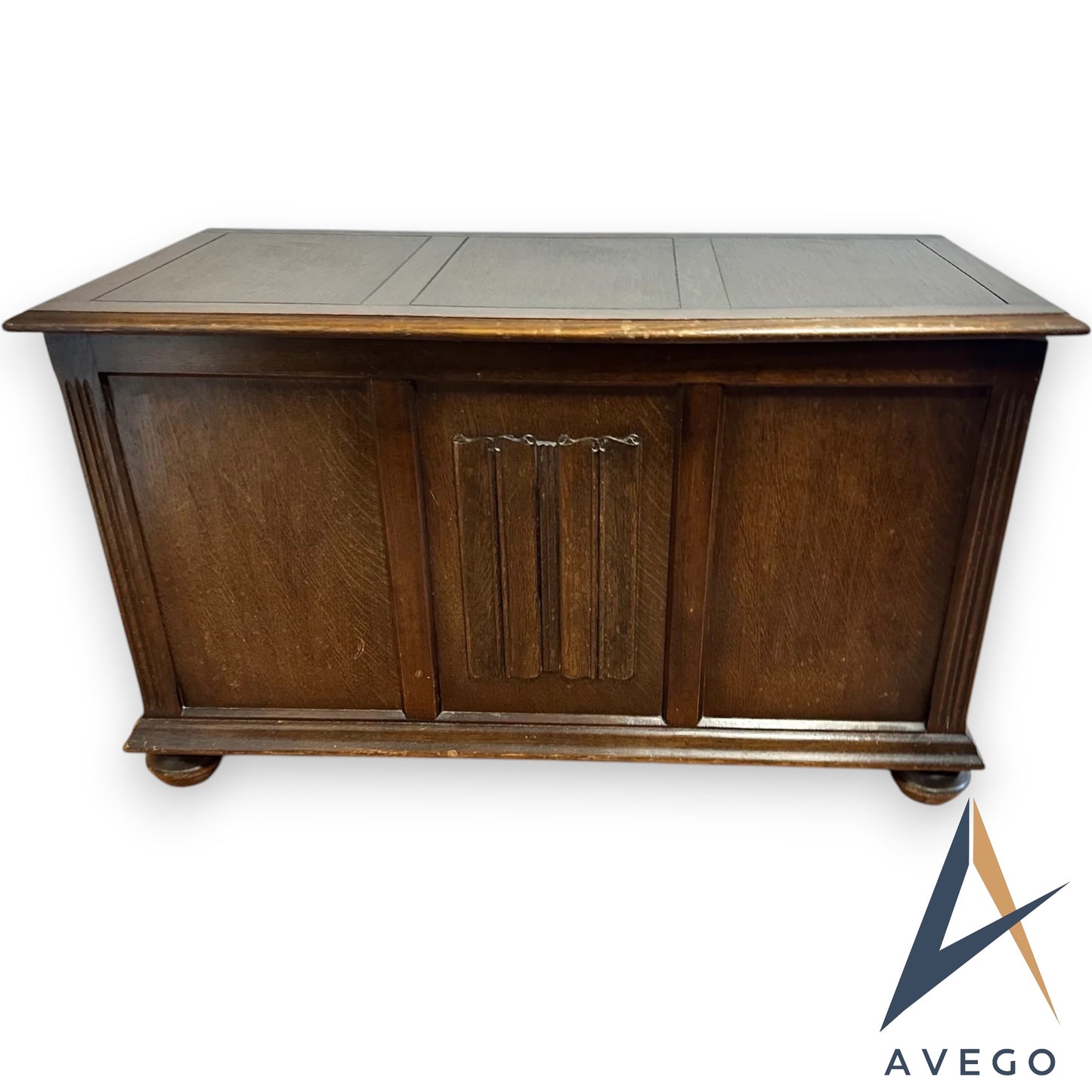 Antique Jacobean Style Oak Blanket Box
