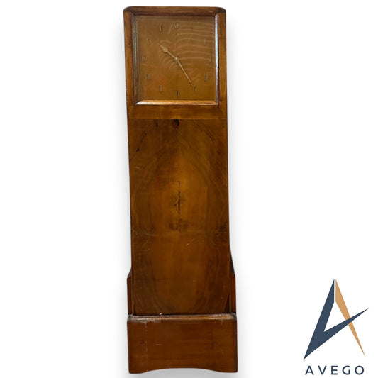 Art Deco Burr Walnut Longcase Grandfather Clock converted