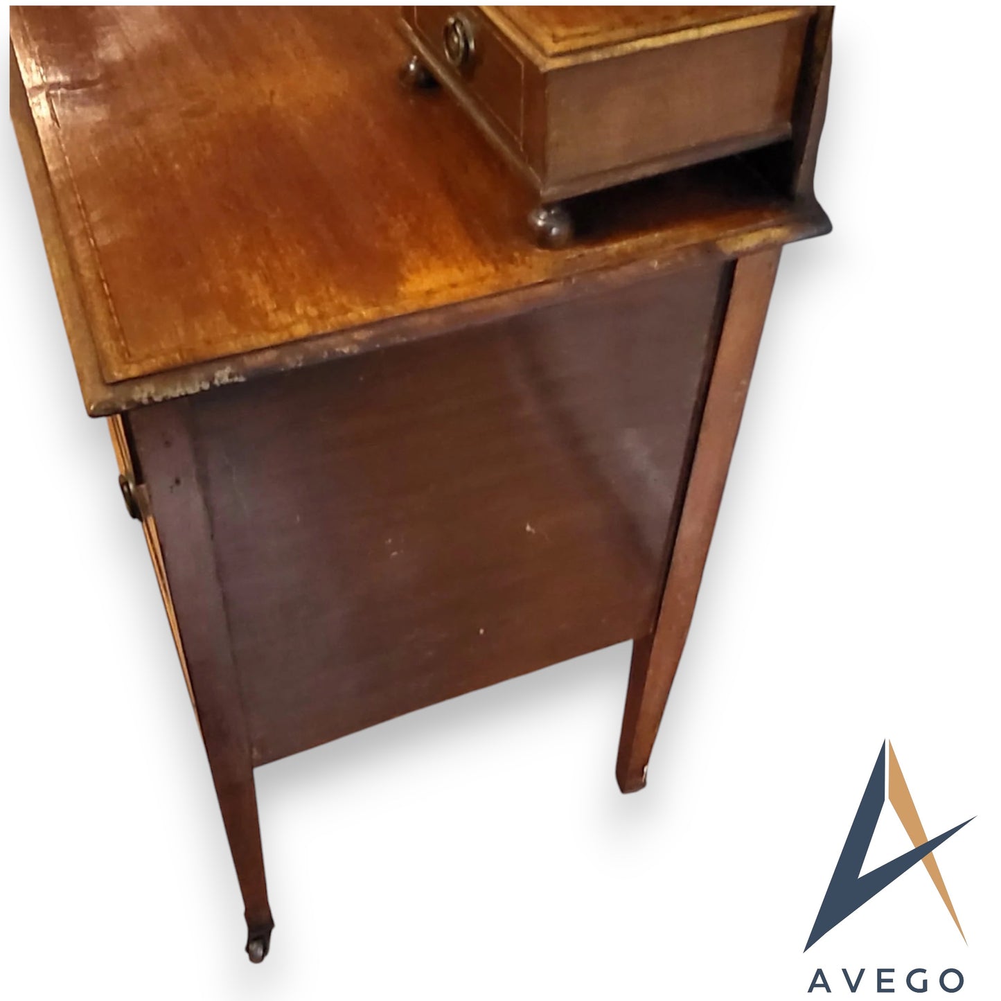 Antique Edwardian Inlaid Mahogany Dressing Table Vanity