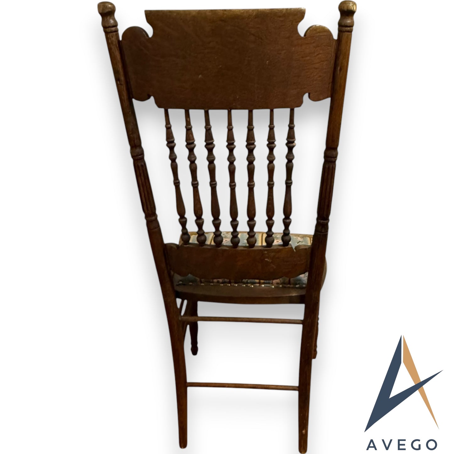 Antique Oak "Larkin" Pressback Dining Chair