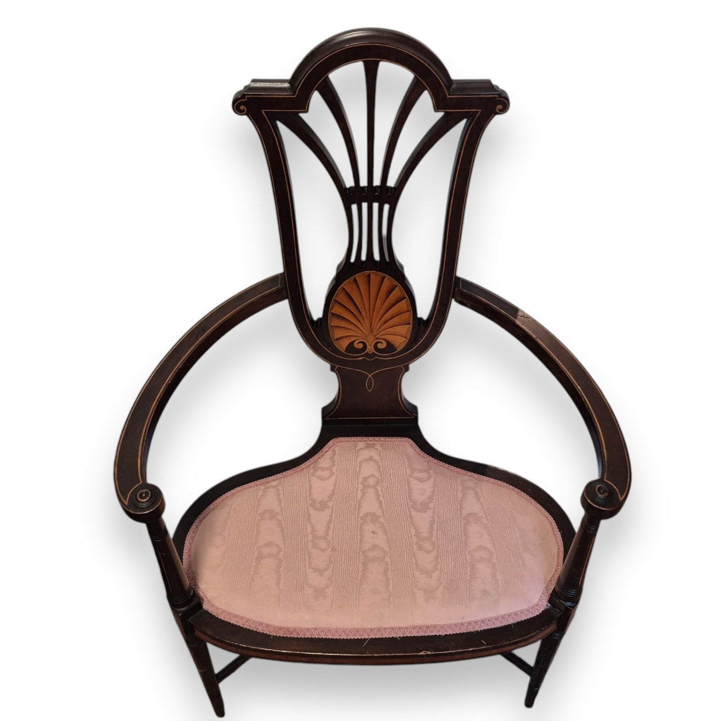 Antique Art Nouveau Mahogany Armchair Side Chair Occasional Chair