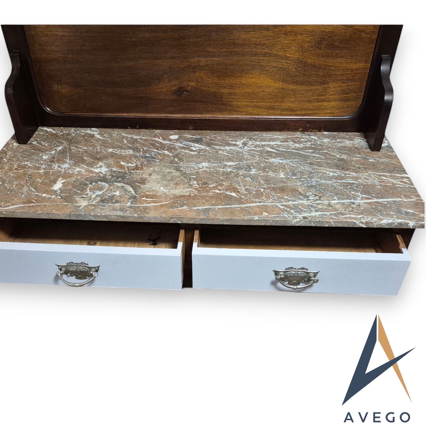 Antique Edwardian Marble Topped Washstand by Wadham and Sons Ltd