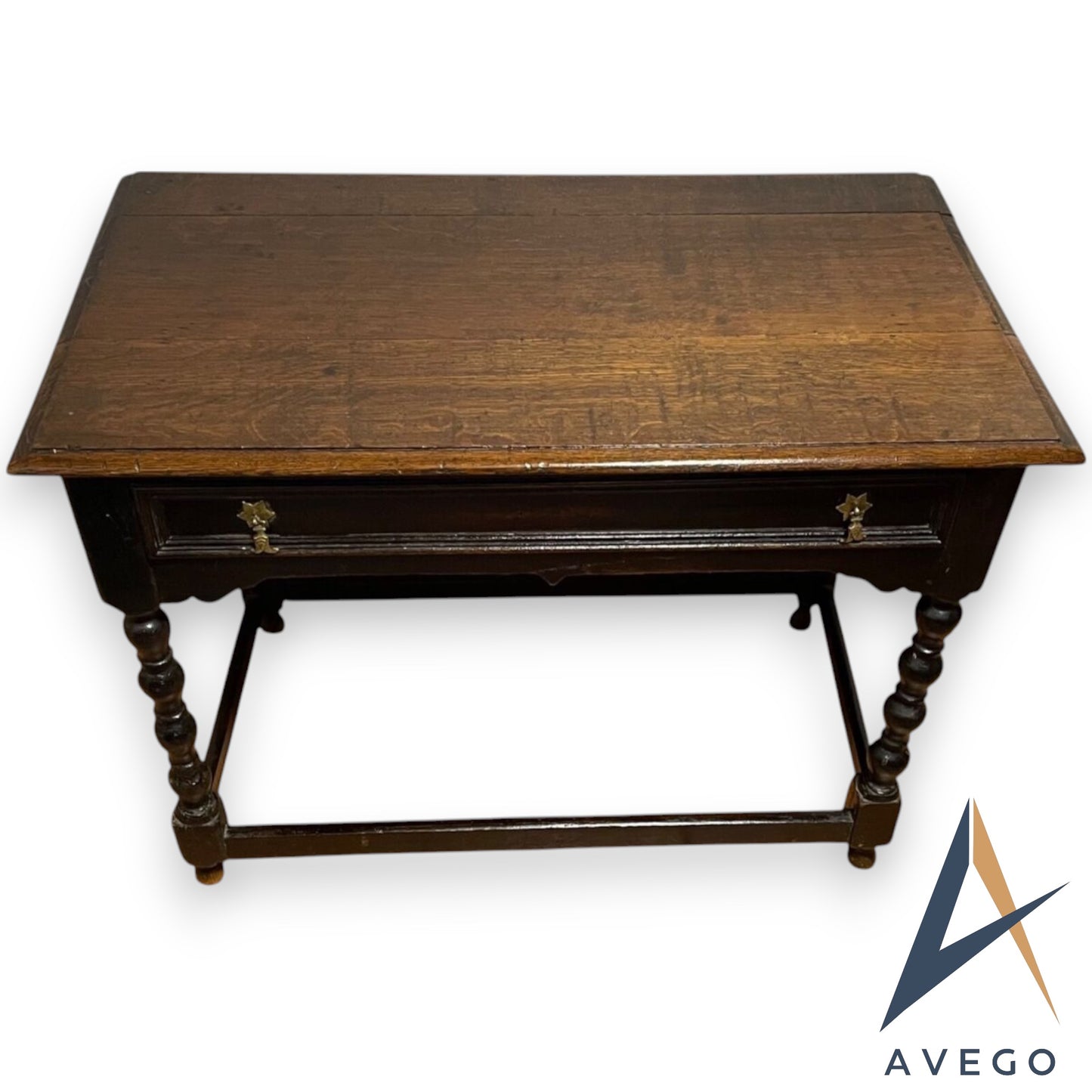 Antique Victorian Solid Oak Side Table Hall Table Console Table