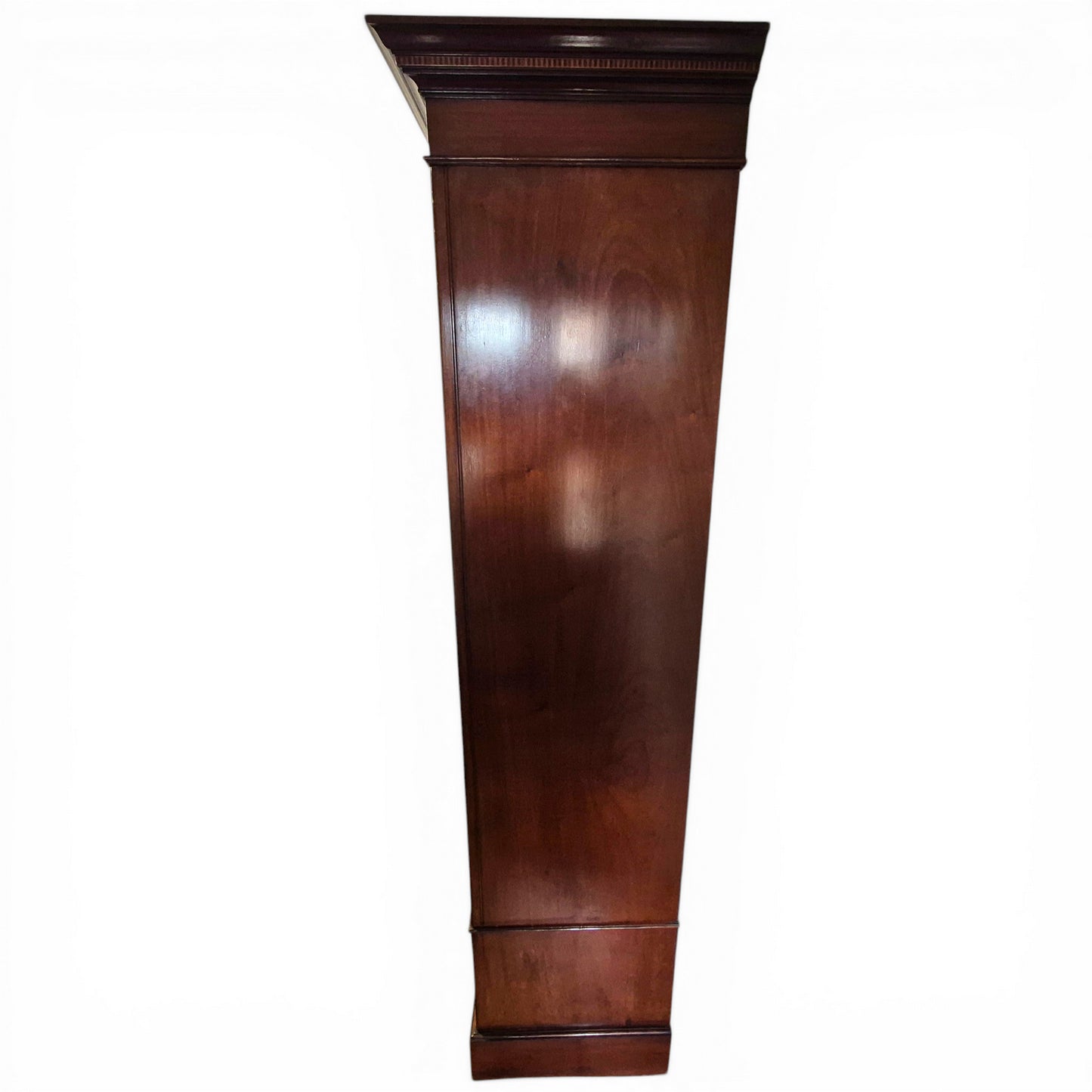 Antique Edwardian Mahogany Single Door Wardrobe with Mirror & Drawer