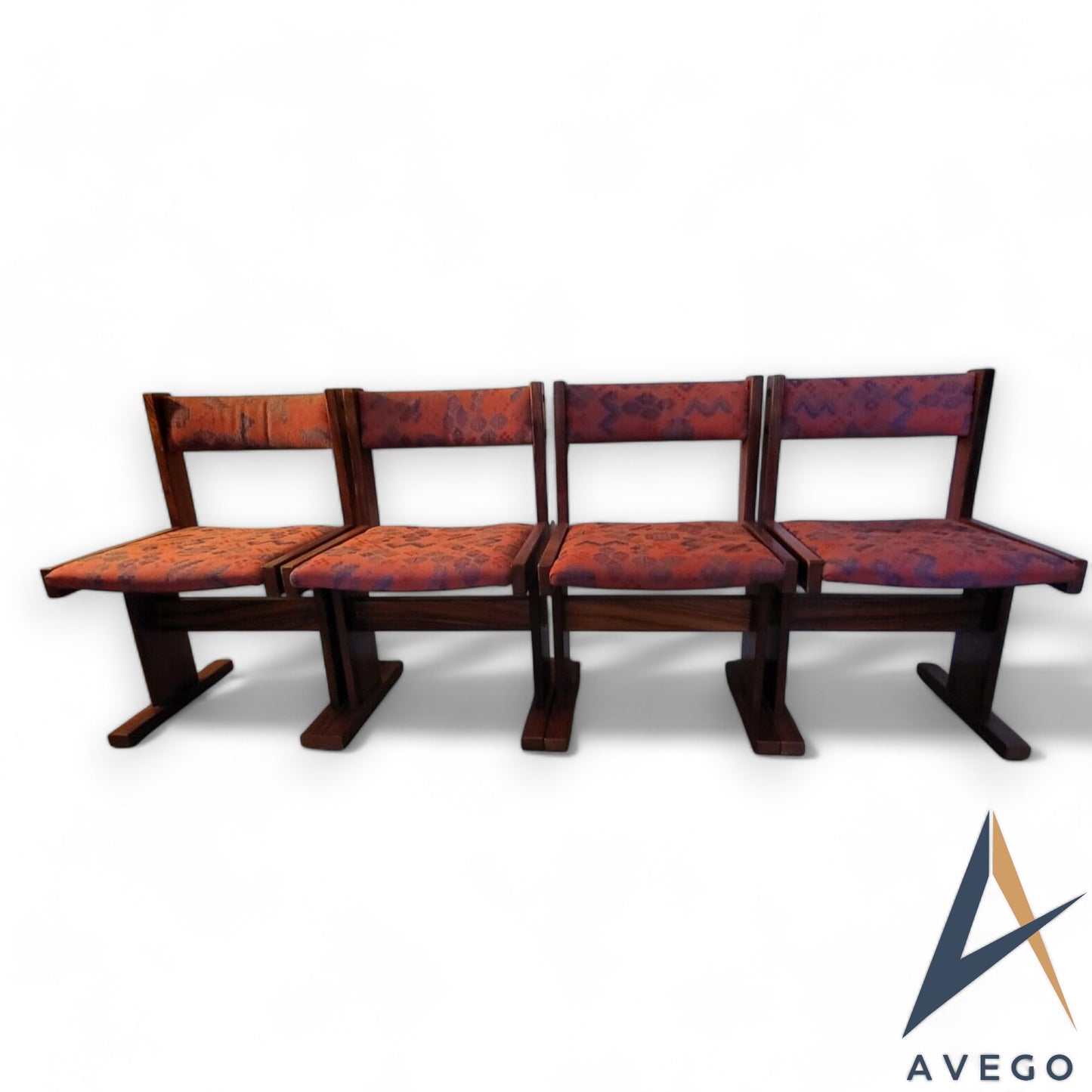 Rosewood Danish Mid Century Modern Dining Chairs by Gangso Mobler