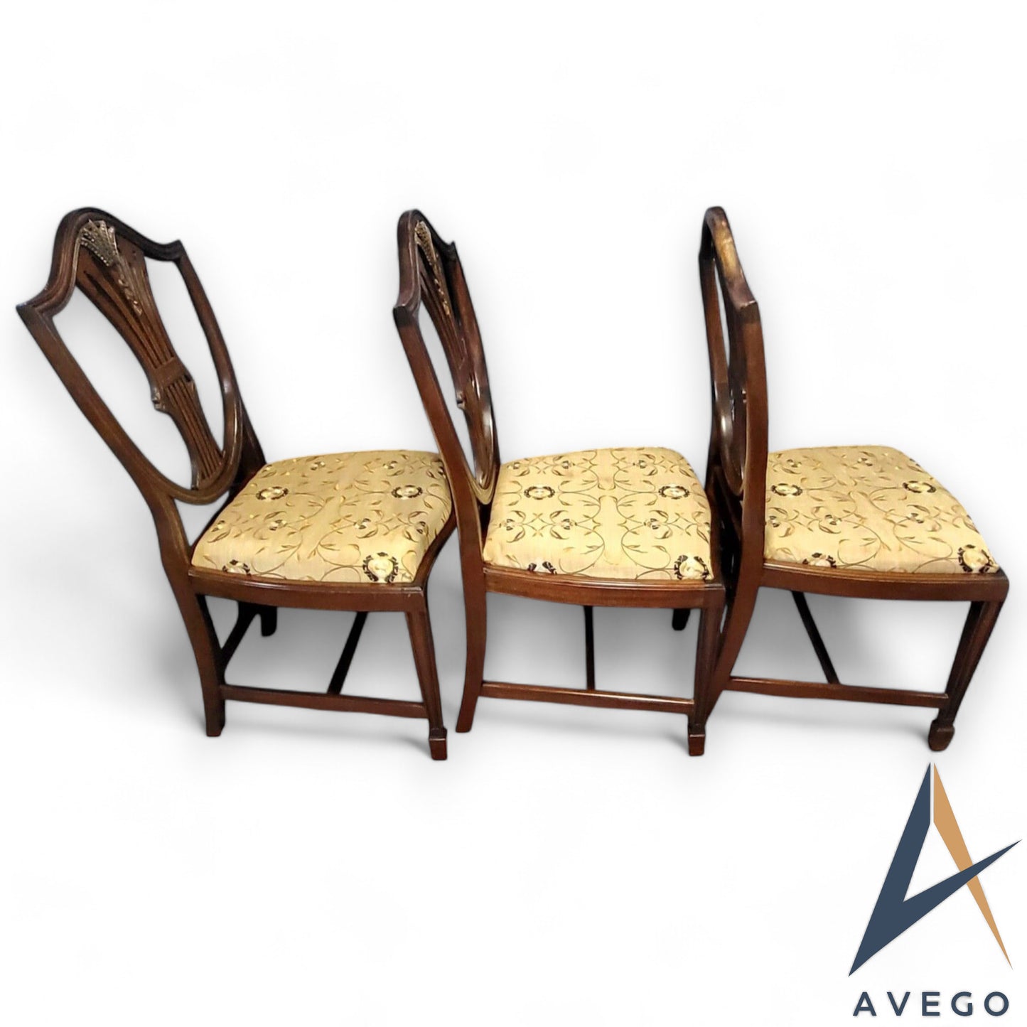 Hepplewhite Style Wheatsheaf Shield Back Dining Chairs Set of 6 (2+4)