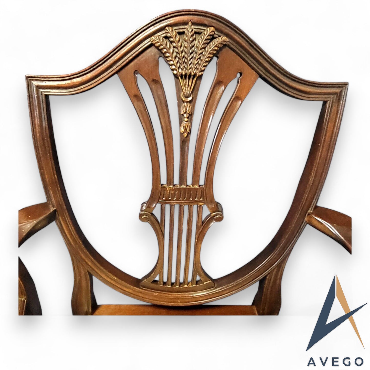 Hepplewhite Style Wheatsheaf Shield Back Dining Chairs Set of 6 (2+4)