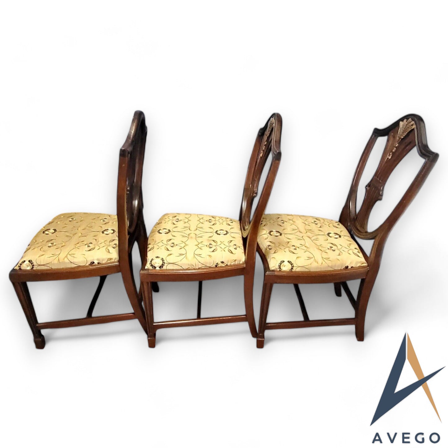 Hepplewhite Style Wheatsheaf Shield Back Dining Chairs Set of 6 (2+4)