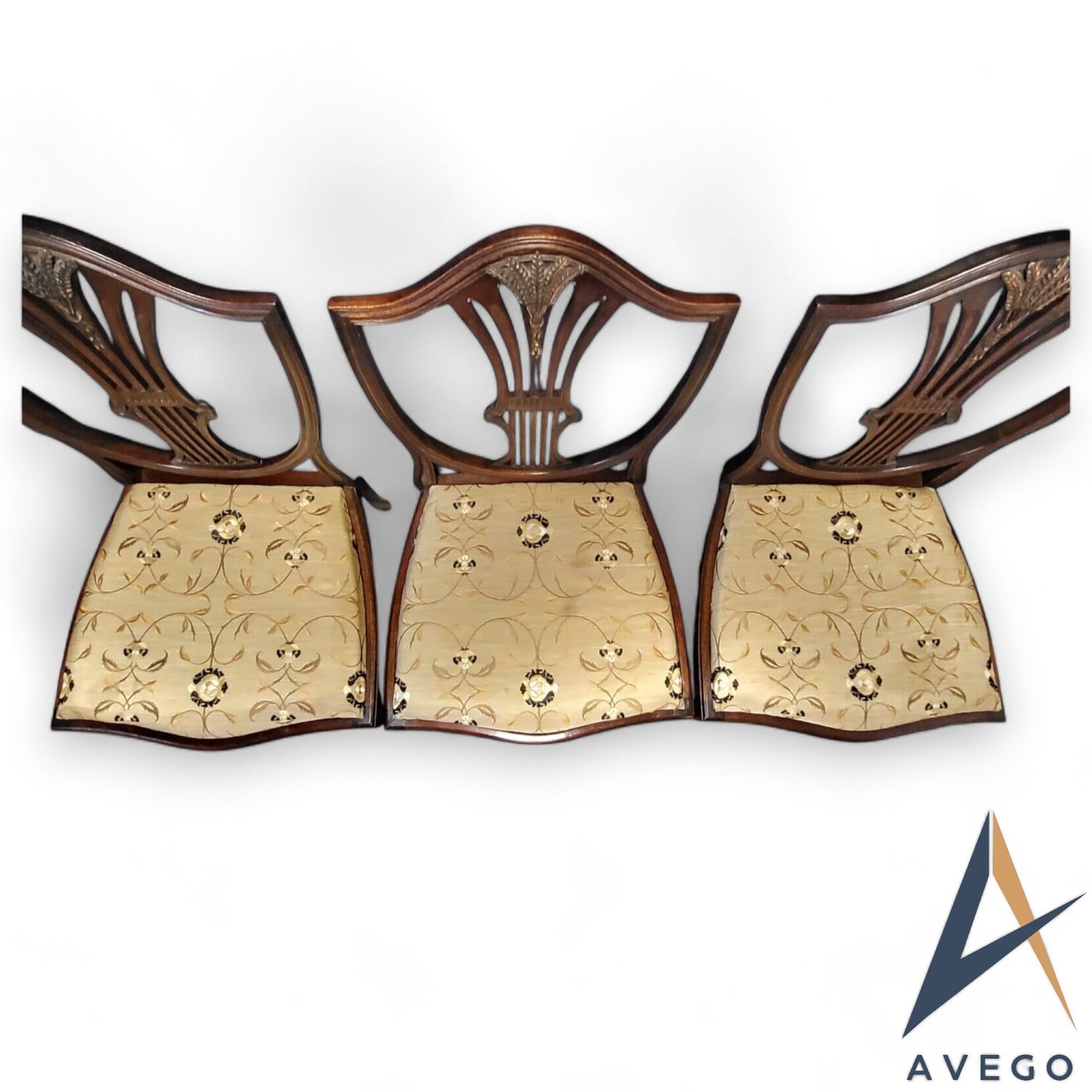 Hepplewhite Style Wheatsheaf Shield Back Dining Chairs Set of 6 (2+4)