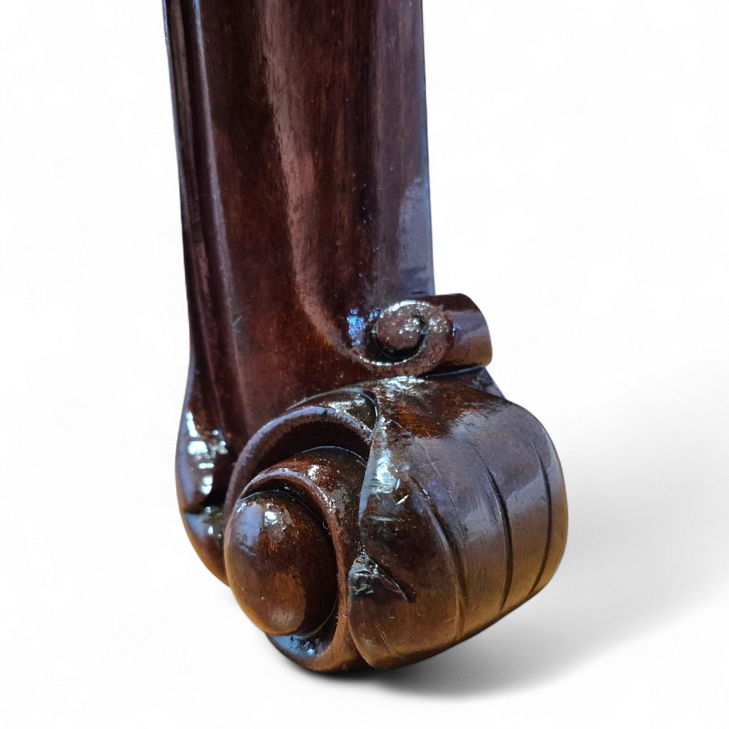 Antique 19th Century Mahogany Nightstand – Single Drawer Bedside Table with Shelf – Victorian Lamp Stand with Paw Feet