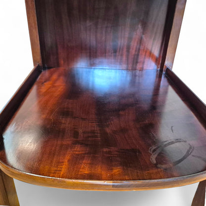 Antique 19th Century Mahogany Nightstand – Single Drawer Bedside Table with Shelf – Victorian Lamp Stand with Paw Feet