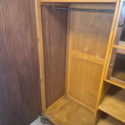 Antique Maple & Co Gentleman’s Wardrobe – Burr Walnut Compactum Armoire