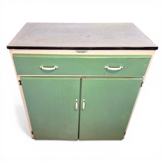 Vintage County Kitchen Cabinet Cupboard – Rustic Farmhouse Storage Unit with Drawer & Shelves