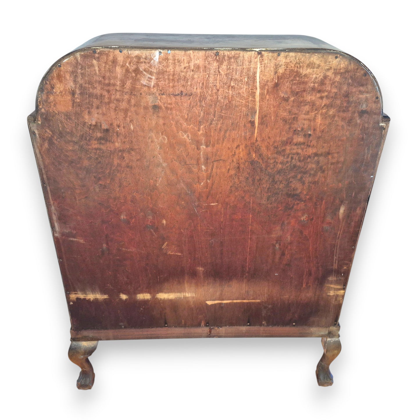 Vintage 1920s Queen Anne Style Walnut Cylinder-Top Writing Bureau