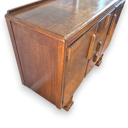 Vintage Lebus Art Deco Oak Sideboard Cabinet – 1930s / 1940s Storage Cupboard