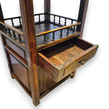 Antique Chinese Side Table Nightstand Cabinet