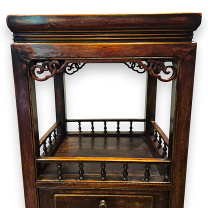 Antique Chinese Side Table Nightstand Cabinet