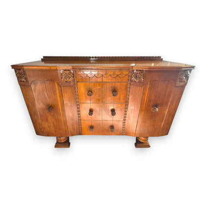 Art Deco Tiger Oak Sideboard by Charles Burt Ltd London c.1930