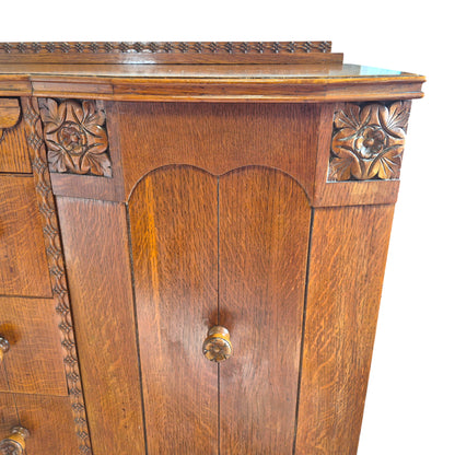 Art Deco Tiger Oak Sideboard by Charles Burt Ltd London c.1930