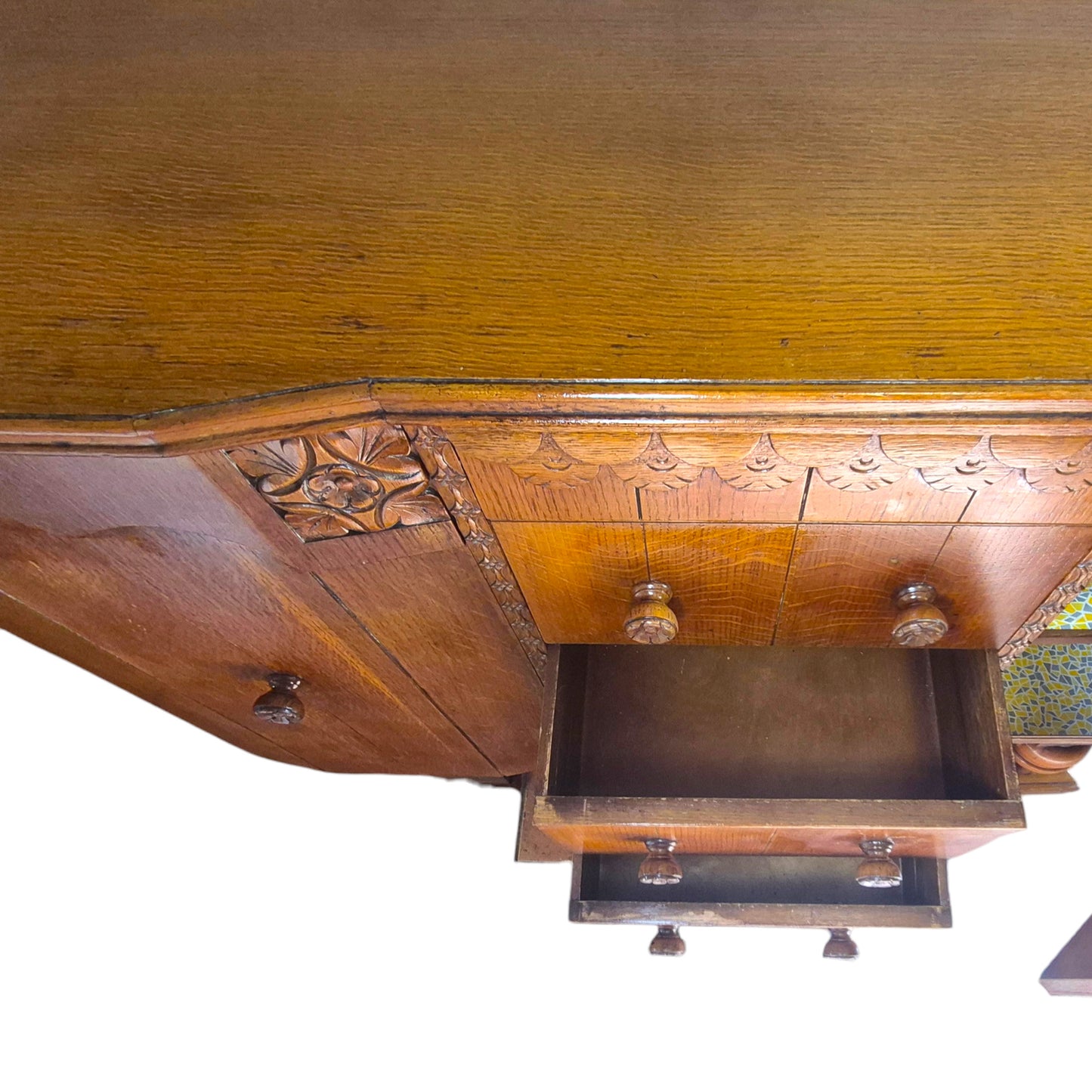 Art Deco Tiger Oak Sideboard by Charles Burt Ltd London c.1930