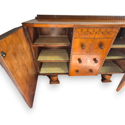 Art Deco Tiger Oak Sideboard by Charles Burt Ltd London c.1930