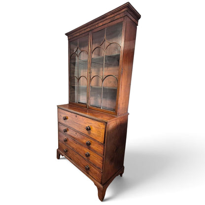 Late Georgian Mahogany Secretaire Bookcase c.1800