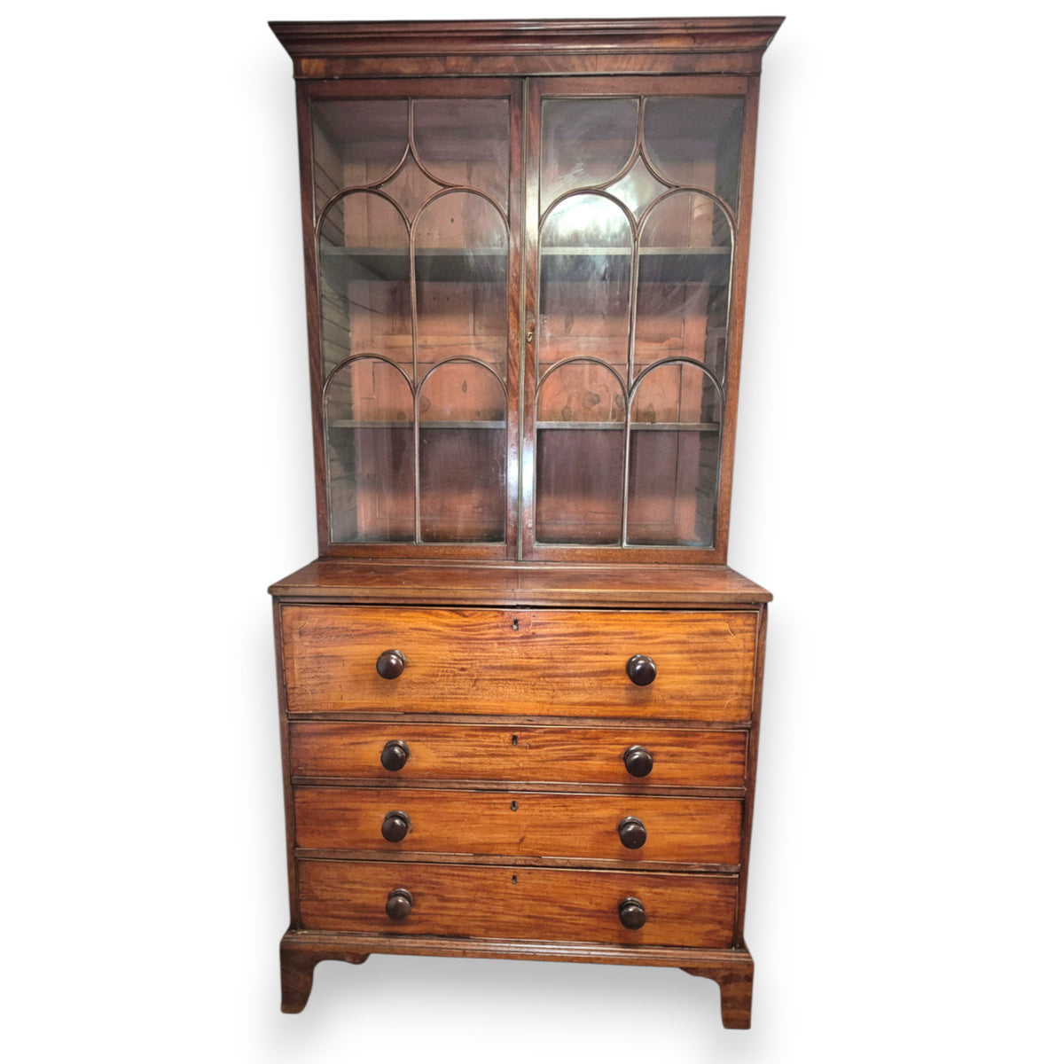 Late Georgian Mahogany Secretaire Bookcase c.1800