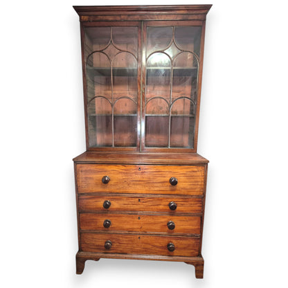 Late Georgian Mahogany Secretaire Bookcase c.1800