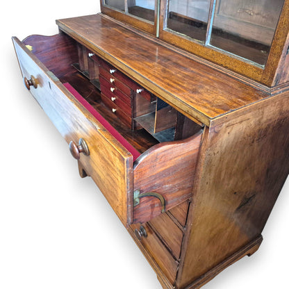 Late Georgian Mahogany Secretaire Bookcase c.1800