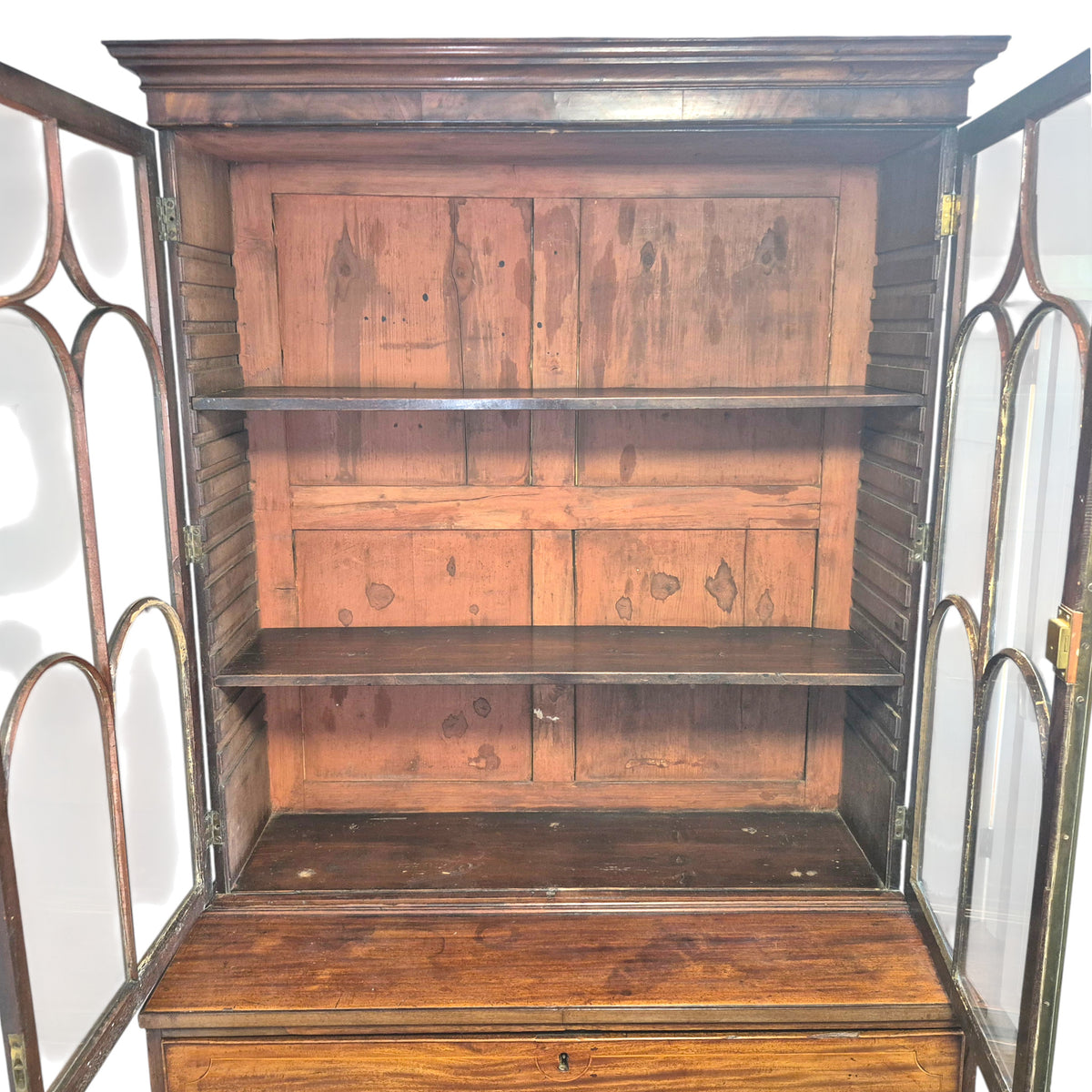 Late Georgian Mahogany Secretaire Bookcase c.1800