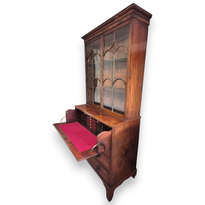Late Georgian Mahogany Secretaire Bookcase c.1800