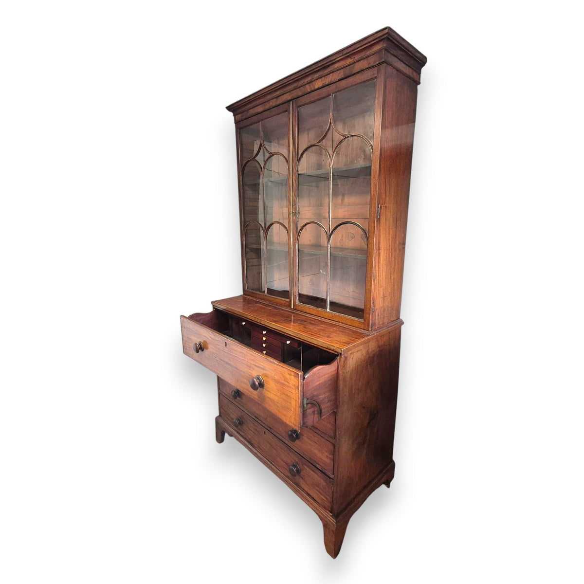 Late Georgian Mahogany Secretaire Bookcase c.1800