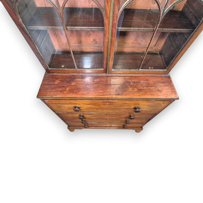 Late Georgian Mahogany Secretaire Bookcase c.1800