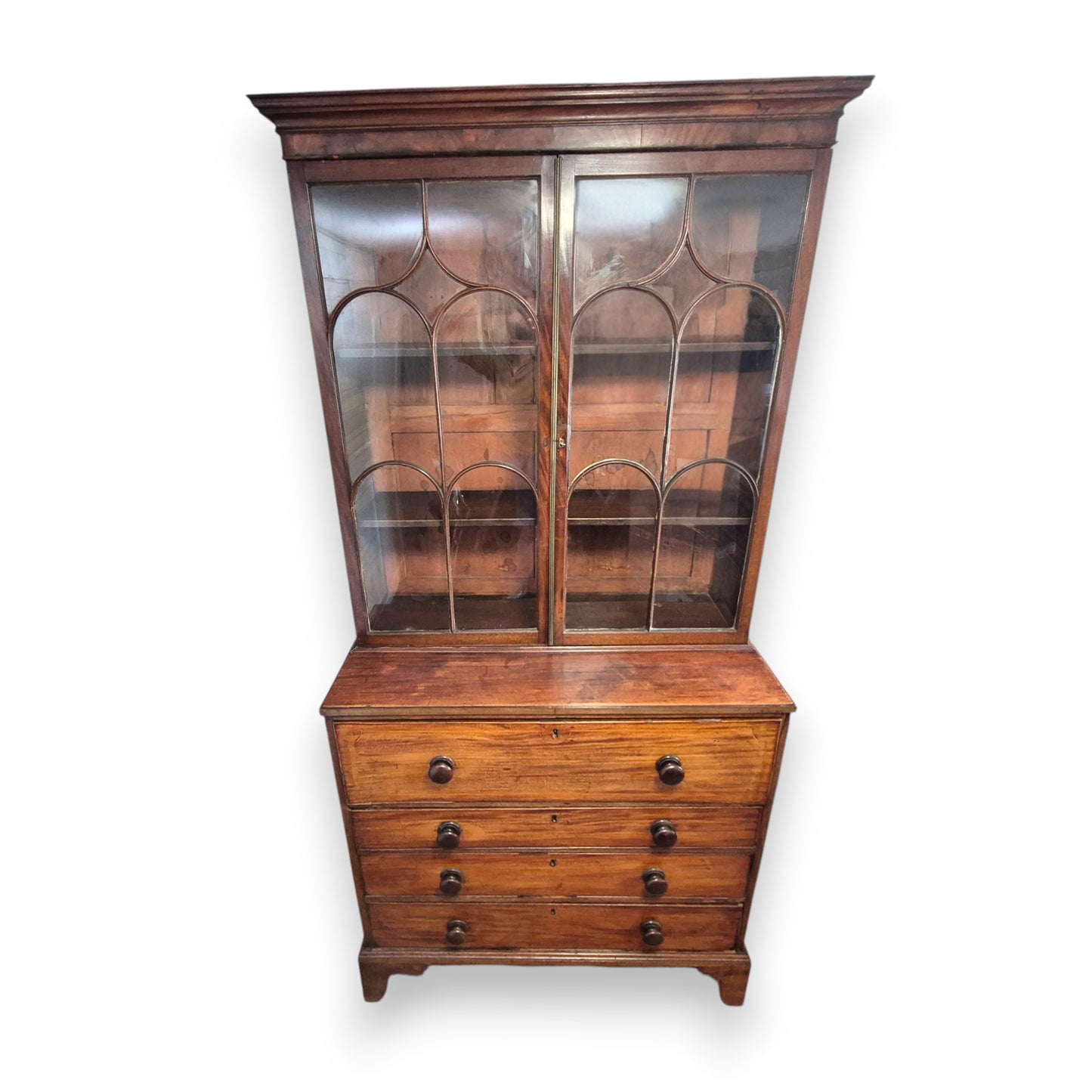Late Georgian Mahogany Secretaire Bookcase c.1800