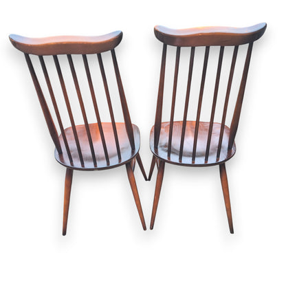 Pair of Vintage Ercol Goldsmith Windsor Dining Chairs Model 369