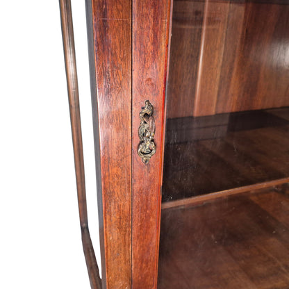 Antique Edwardian Mahogany Display Cabinet with Mirror c.1900