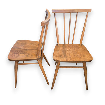 Pair of Vintage Ercol Model 391 Stick Back Dining Chairs – 1960s