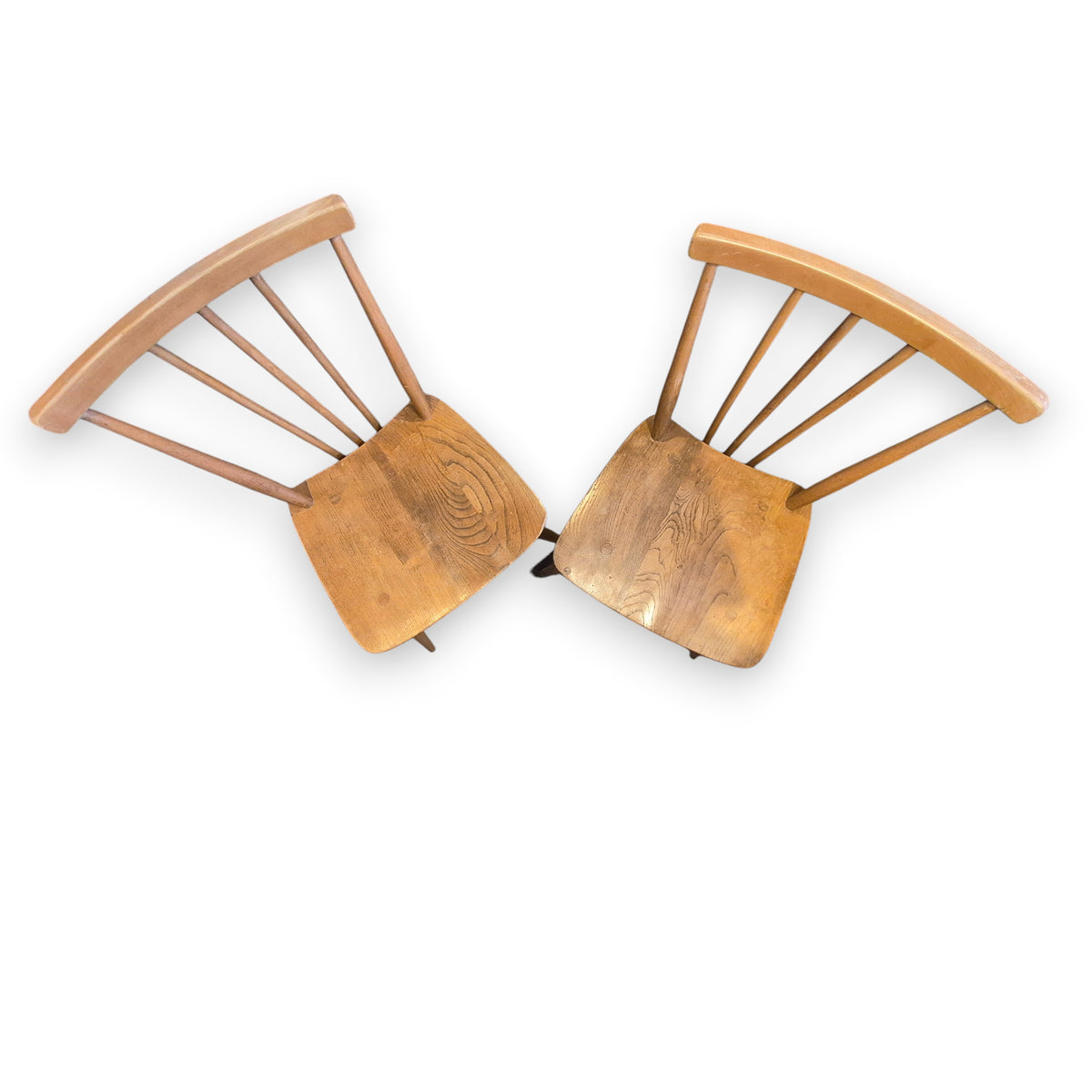 Pair of Vintage Ercol Model 391 Stick Back Dining Chairs – 1960s