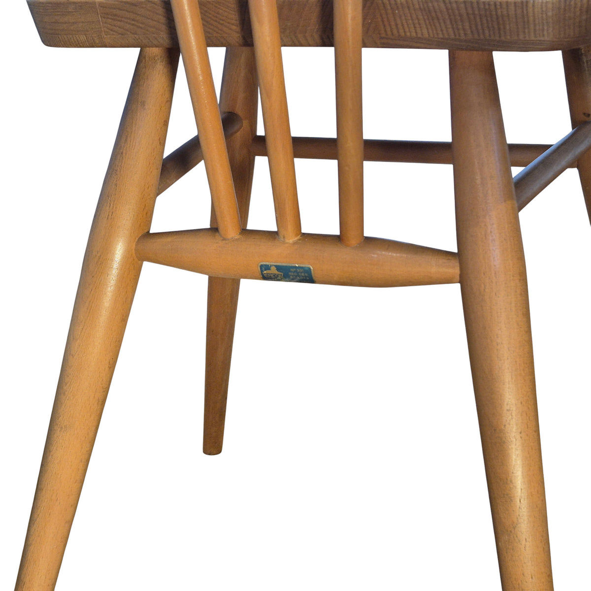 Pair of Vintage Ercol Model 391 Stick Back Dining Chairs – 1960s
