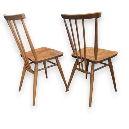 Pair of Vintage Ercol Model 391 Stick Back Dining Chairs – 1960s