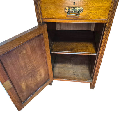 Pair of Antique Heal & Son Mahogany Pedestal Cabinets, c.1880–1900