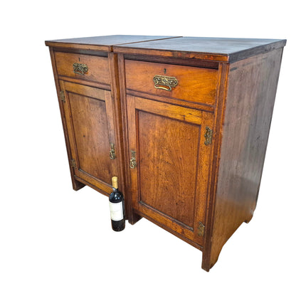 Pair of Antique Heal & Son Mahogany Pedestal Cabinets, c.1880–1900