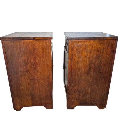 Pair of Antique Heal & Son Mahogany Pedestal Cabinets, c.1880–1900