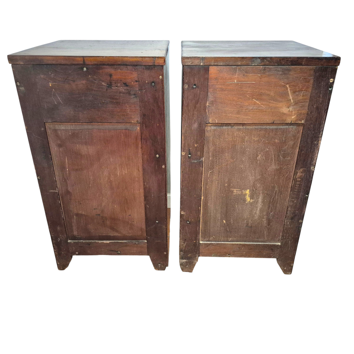 Pair of Antique Heal & Son Mahogany Pedestal Cabinets, c.1880–1900