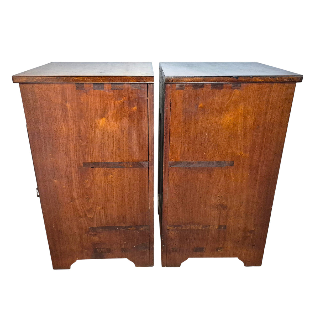 Pair of Antique Heal & Son Mahogany Pedestal Cabinets, c.1880–1900