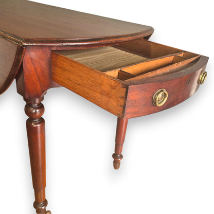 Antique Regency Mahogany Pembroke Drop Leaf Table c.1810