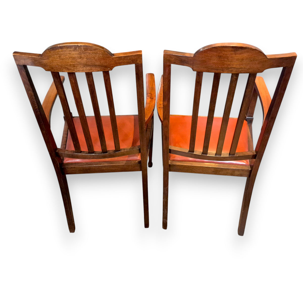 Pair of Antique Edwardian Oak Carver Armchairs c.1900