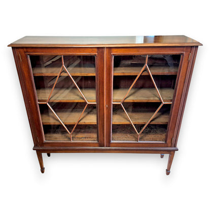 Antique Edwardian Mahogany Astragal Glazed Bookcase c.1900
